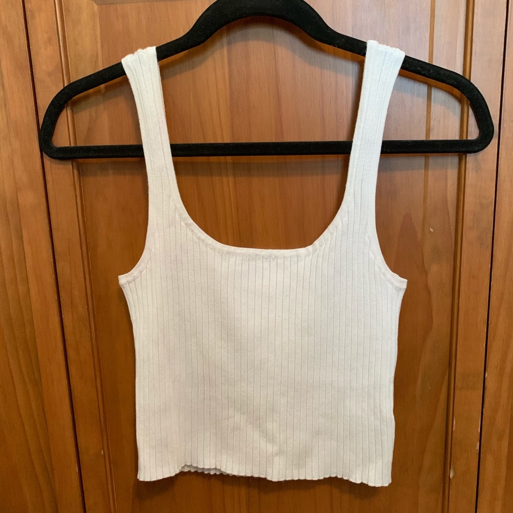 PacSun white ribbed tank top